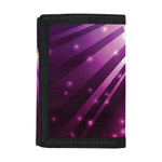Purple Light Disco Ball Print Trifold Wallet