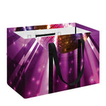 Purple Light Disco Ball Print Utility Tote Bag