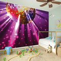 Purple Light Disco Ball Print Wall Sticker