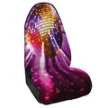 Purple Light Disco Ball Print Waterproof Car Seat Cover