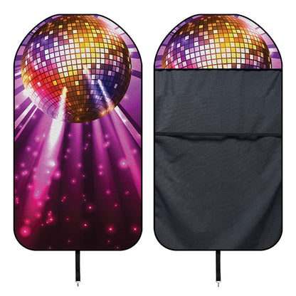 Purple Light Disco Ball Print Waterproof Car Seat Cover