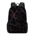 Purple Lightning Print 17 Inch Backpack
