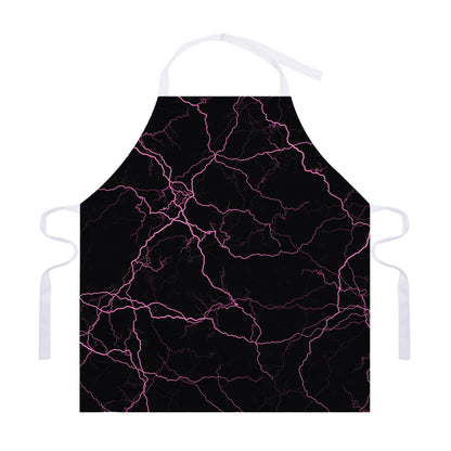 Purple Lightning Print Adjustable Apron