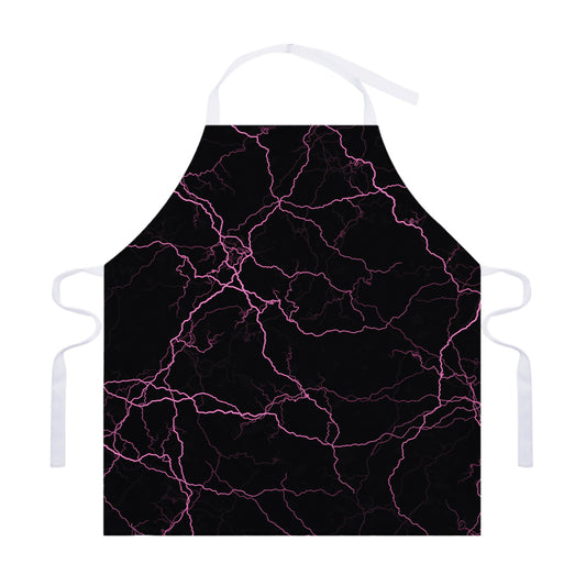 Purple Lightning Print Adjustable Apron