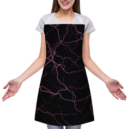 Purple Lightning Print Adjustable Apron