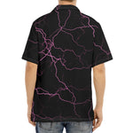 Purple Lightning Print Aloha Shirt