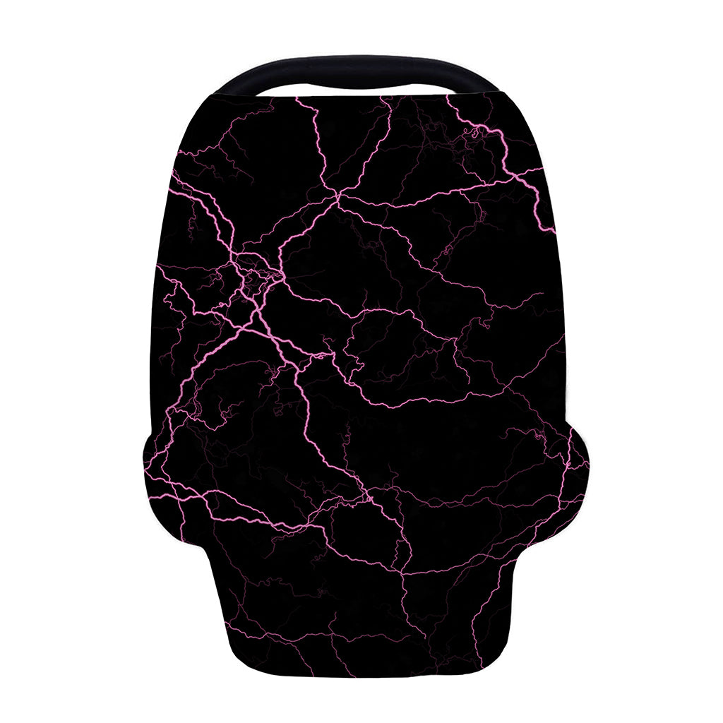 Purple Lightning Print Baby Seat Cover