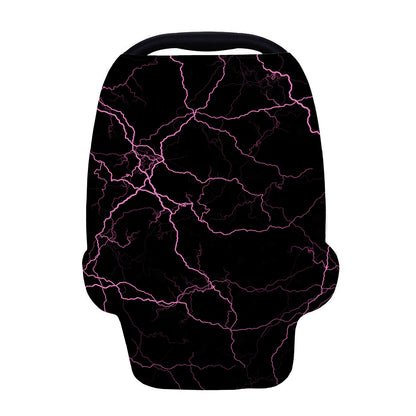 Purple Lightning Print Baby Seat Cover