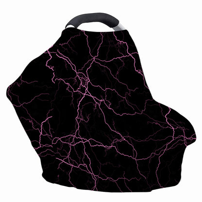 Purple Lightning Print Baby Seat Cover
