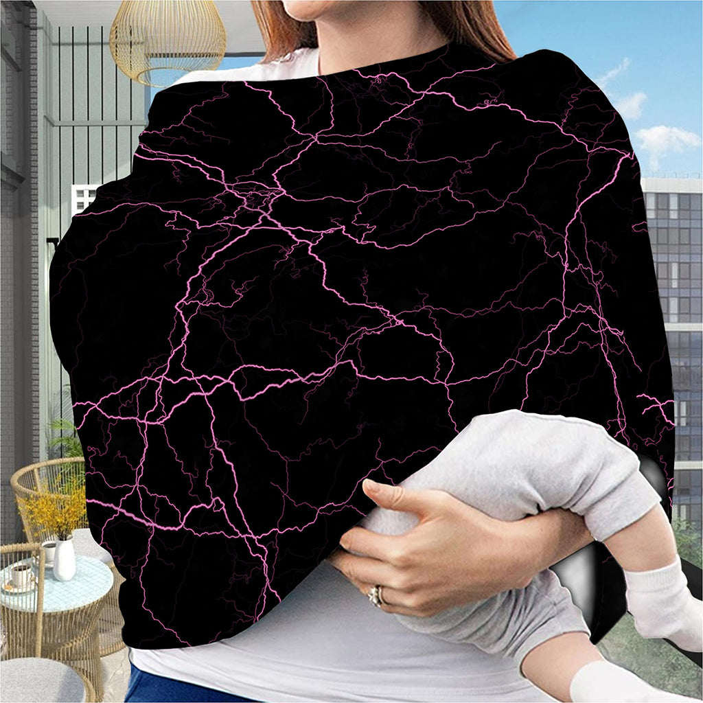 Purple Lightning Print Baby Seat Cover