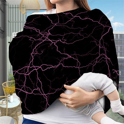 Purple Lightning Print Baby Seat Cover