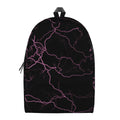 Purple Lightning Print School Backpack