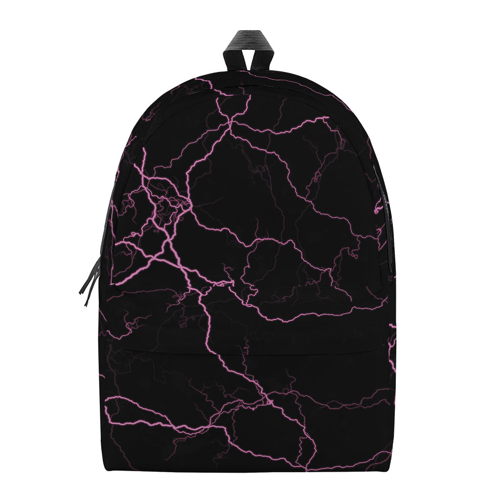 Purple Lightning Print Backpack