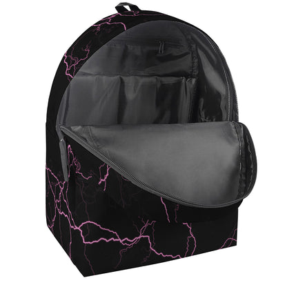 Purple Lightning Print Backpack