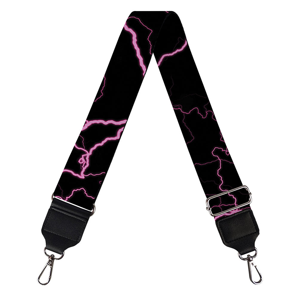 Purple Lightning Print Bag Strap