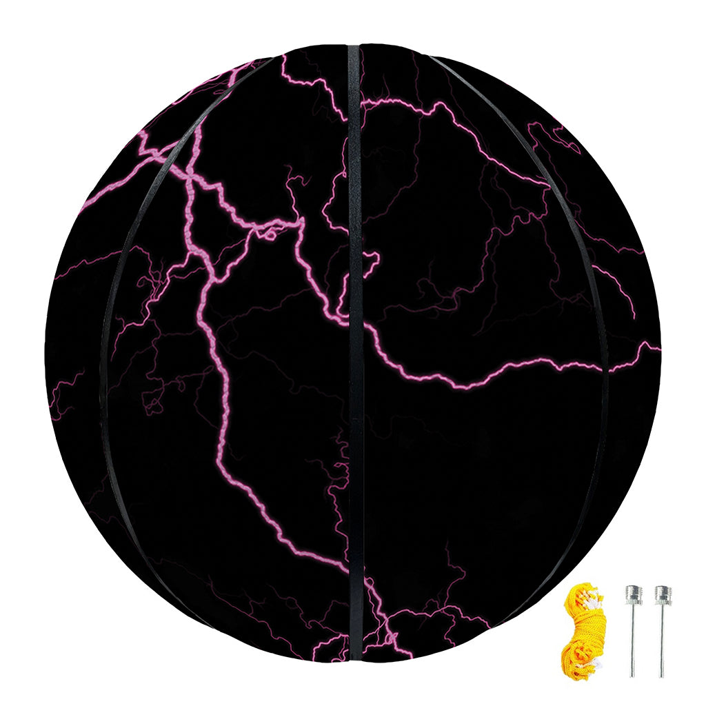 Purple Lightning Print Basketball