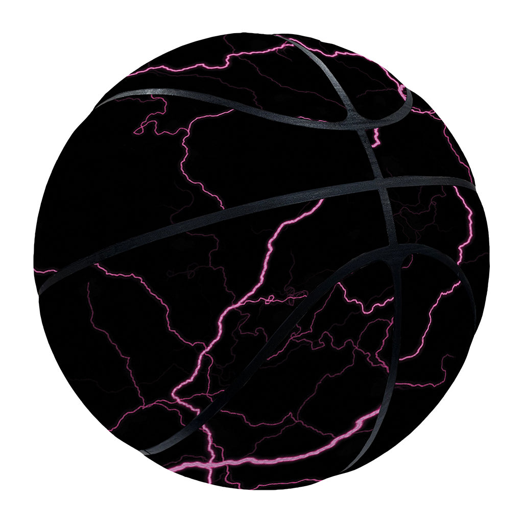 Purple Lightning Print Basketball