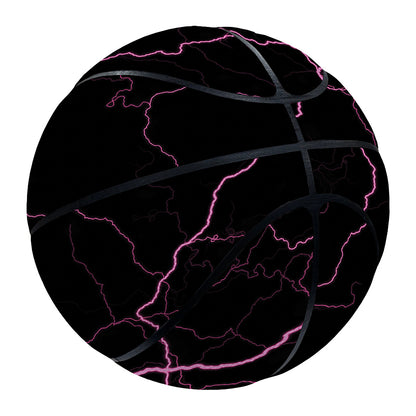 Purple Lightning Print Basketball
