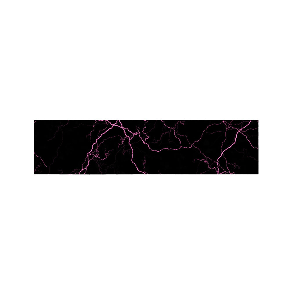Purple Lightning Print Bed Runner
