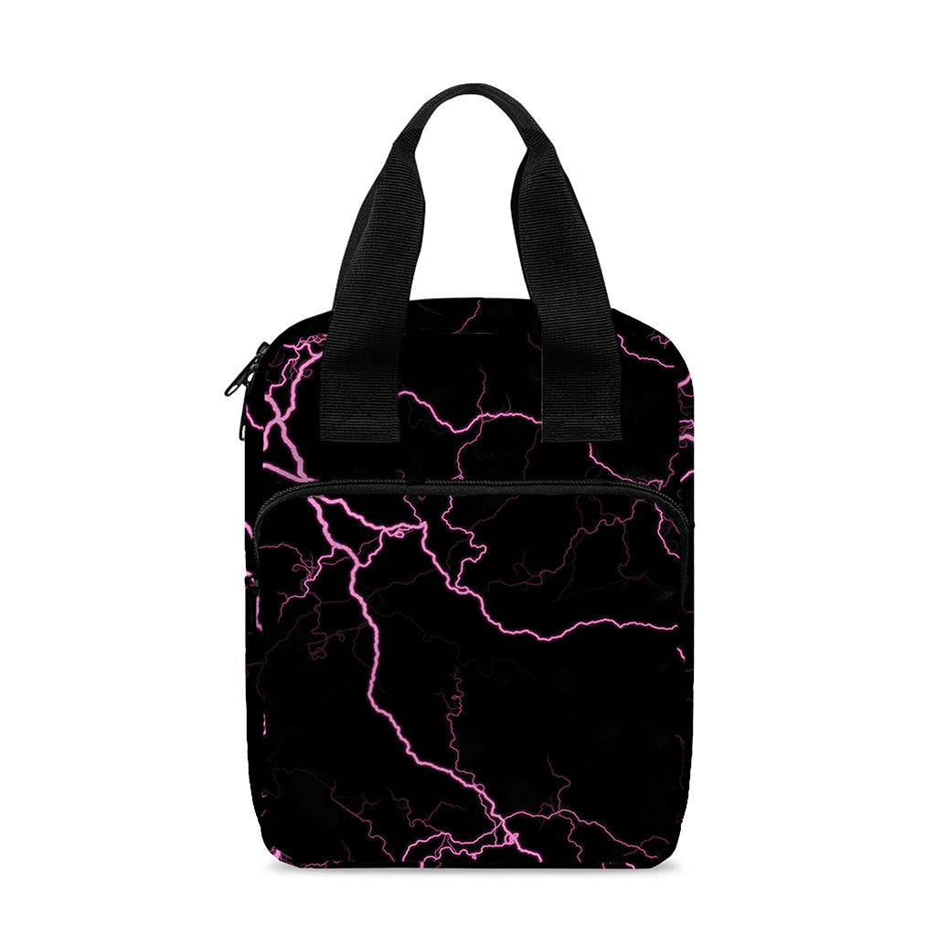Purple Lightning Print Bible Tote Bag