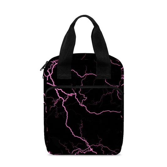 Purple Lightning Print Bible Tote Bag