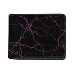 Purple Lightning Print Bifold Wallet