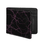 Purple Lightning Print Bifold Wallet