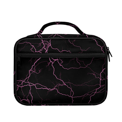 Purple Lightning Print Briefcase Bible Bag