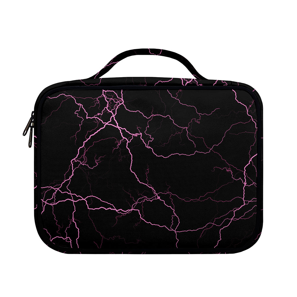 Purple Lightning Print Briefcase Bible Bag