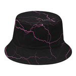 Purple Lightning Print Bucket Hat
