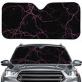 Purple Lightning Print Car Windshield Sun Shade
