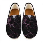 Purple Lightning Print Casual Shoes