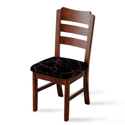 Purple Lightning Print Chair Cushion Cover