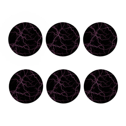 Purple Lightning Print Coaster Set
