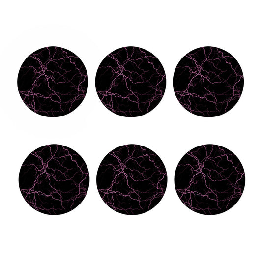 Purple Lightning Print Coaster Set