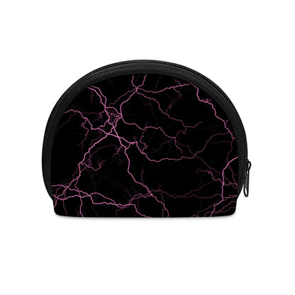 Purple Lightning Print Coin Purse