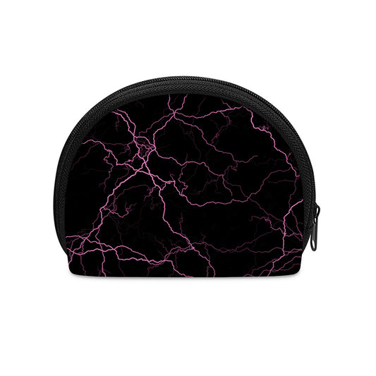 Purple Lightning Print Coin Purse