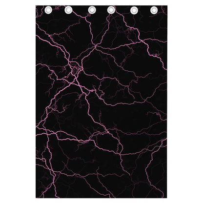 Purple Lightning Print Curtain