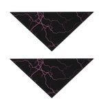 Purple Lightning Print Dog Bandana