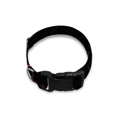 Purple Lightning Print Dog Collar