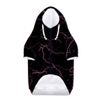 Purple Lightning Print Dog Zip Up Hoodie