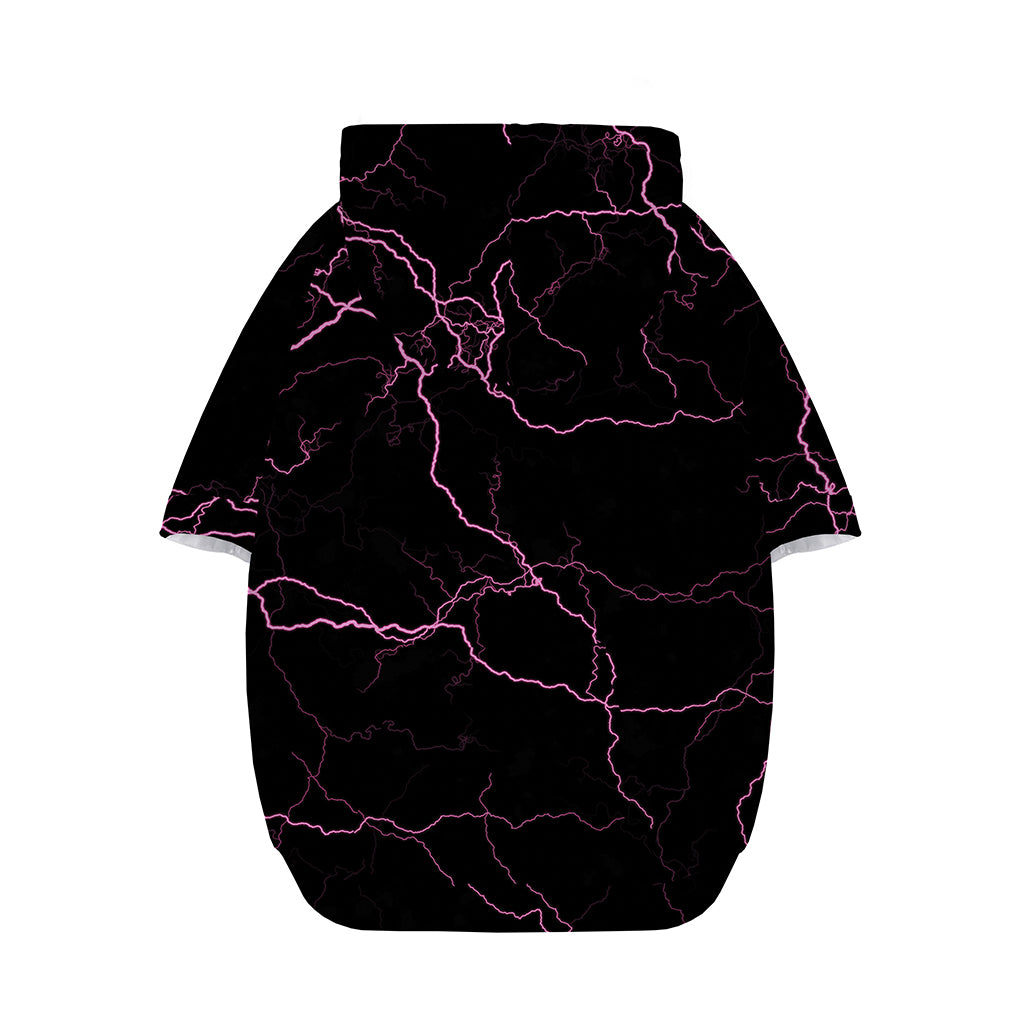 Purple Lightning Print Dog Zip Up Hoodie