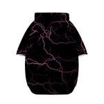 Purple Lightning Print Dog Zip Up Hoodie