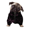 Purple Lightning Print Dog Zip Up Jacket