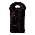 Purple Lightning Print Double Neoprene Wine Tote