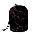 Purple Lightning Print Drawstring Makeup Bag