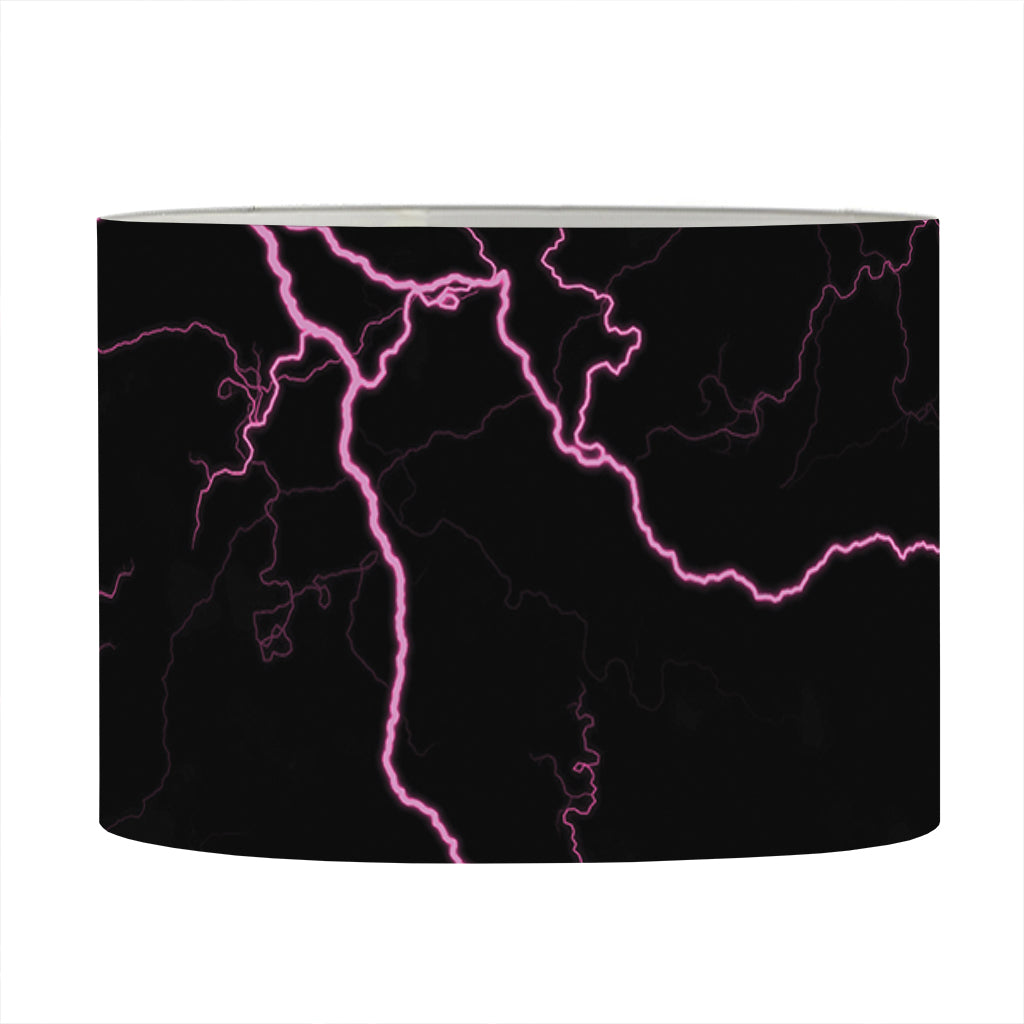 Purple Lightning Print Drum Lamp Shade