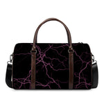 Purple Lightning Print Duffle Bag