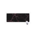 Purple Lightning Print Extended Mouse Pad