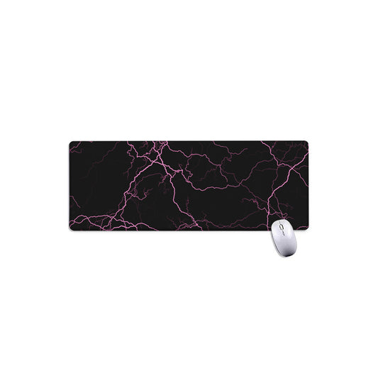 Purple Lightning Print Extended Mouse Pad
